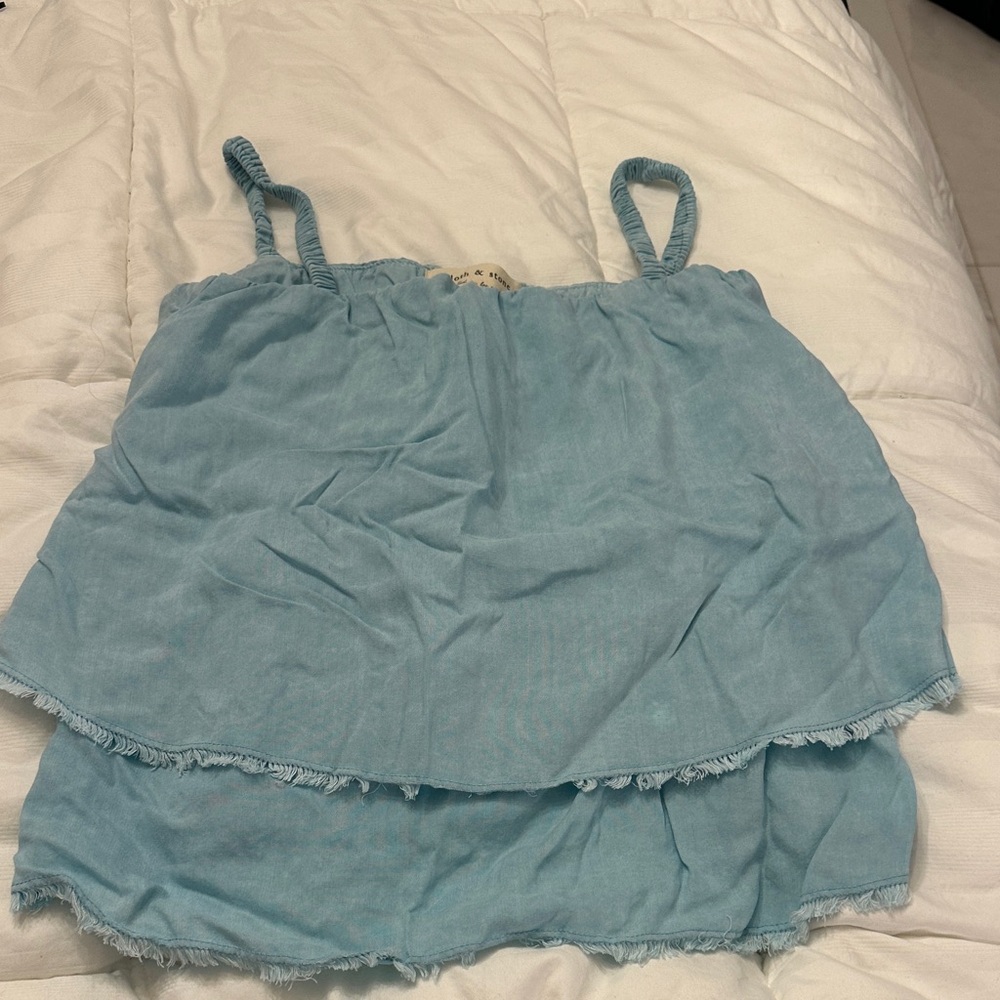 Cloth & Stone Light Blue Layered Top